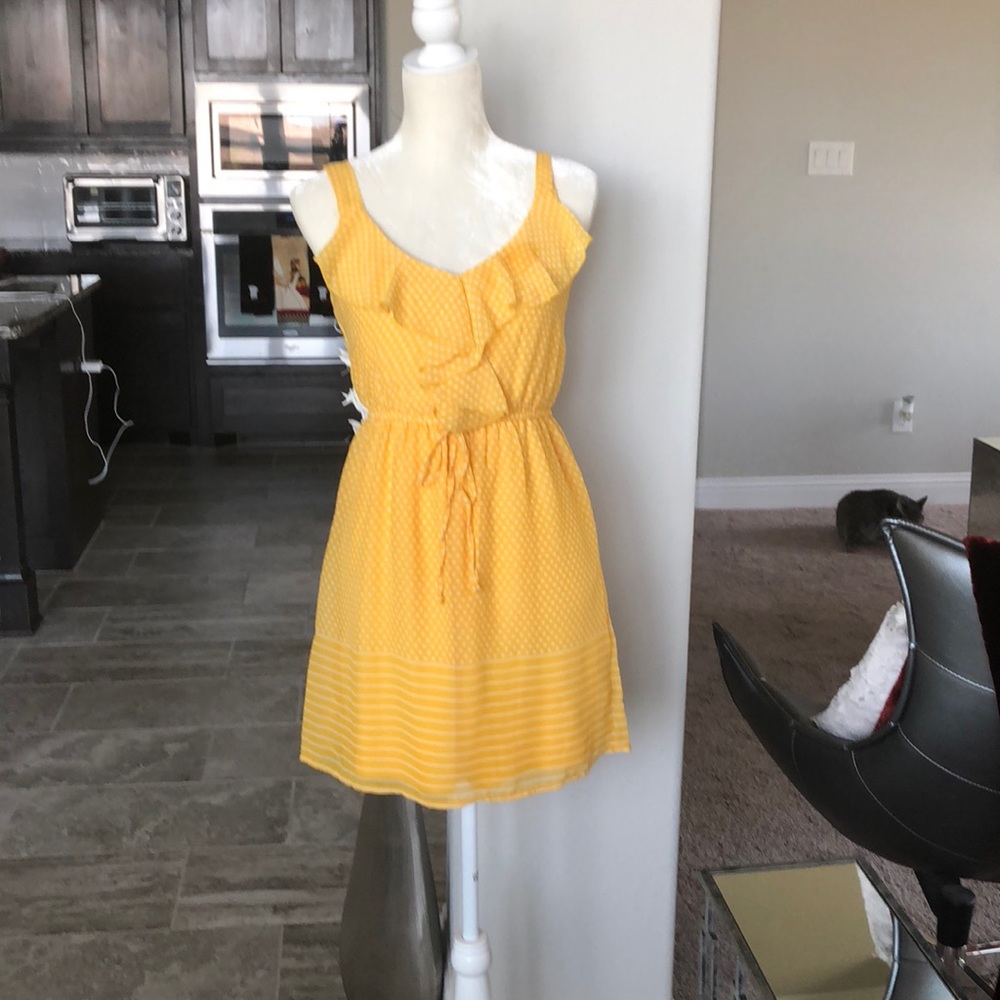 Yellow ruffle top summer dress!